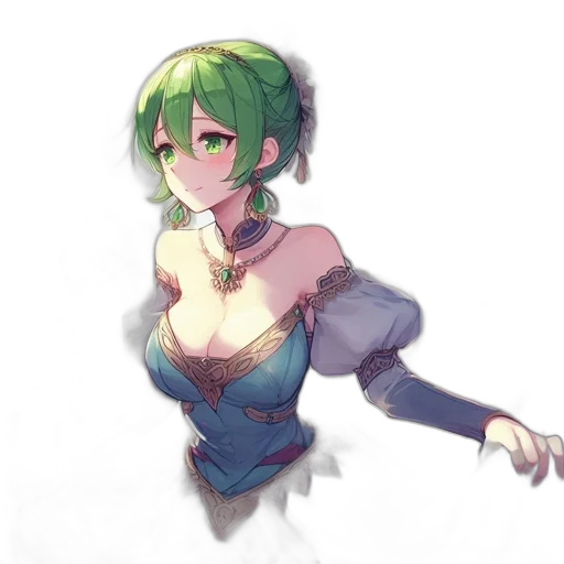 dress, weapon, staff, crown transparent PNG cut-out