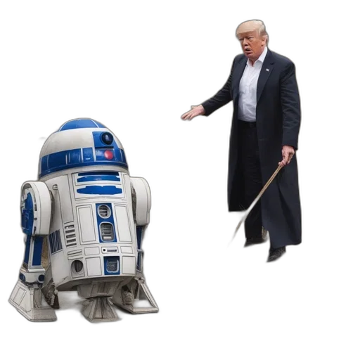 robot, weapon, staff, creature transparent PNG cut-out