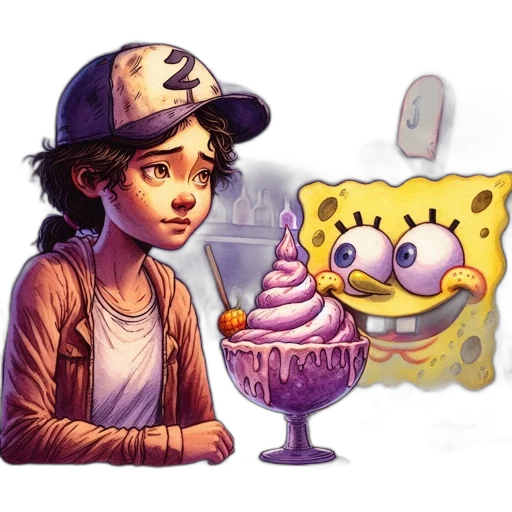 hat, food, creature, concept art transparent PNG cut-out