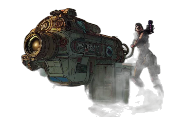 weapon, robot, concept art, cyberpunk transparent PNG cut-out
