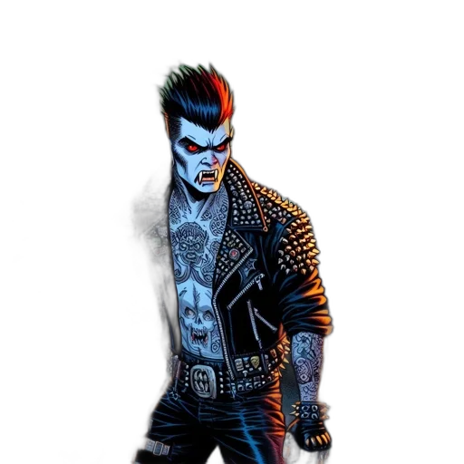 jacket, comic book art, concept art, pixel art transparent PNG cut-out