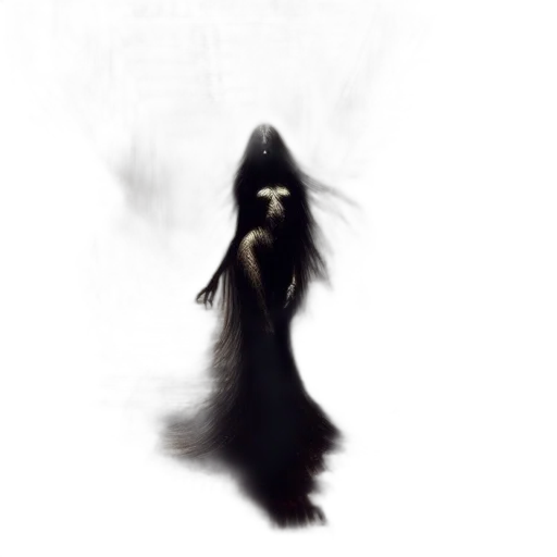 dress, mask, creature, hair transparent PNG cut-out