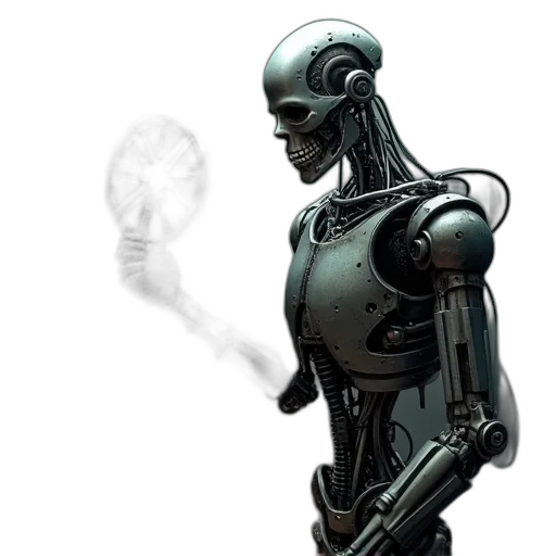 robot, concept art, comic book art, cyberpunk transparent PNG cut-out