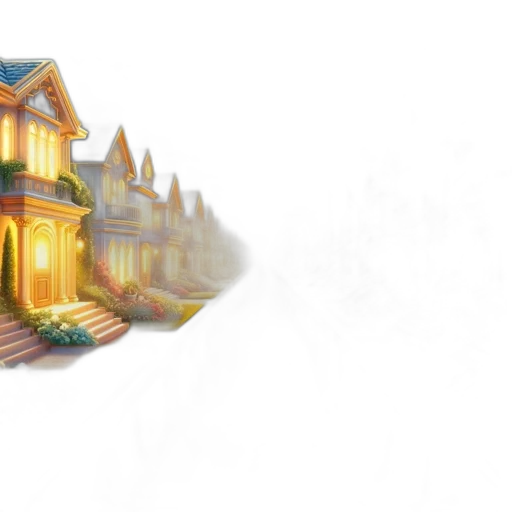 building, concept art, 3d render, fantasy art transparent PNG cut-out