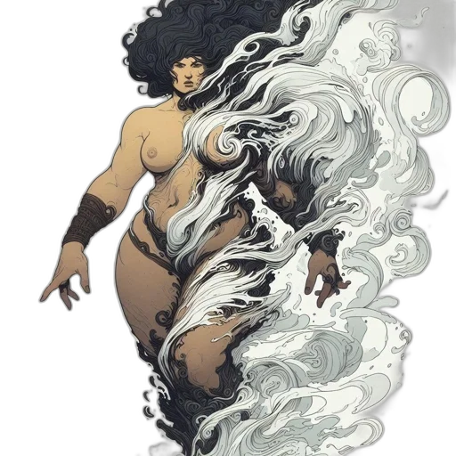 hair, creature, dress, dragon transparent PNG cut-out