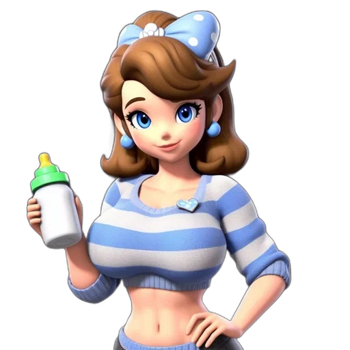 bottle, dress, 3d render, concept art transparent PNG cut-out