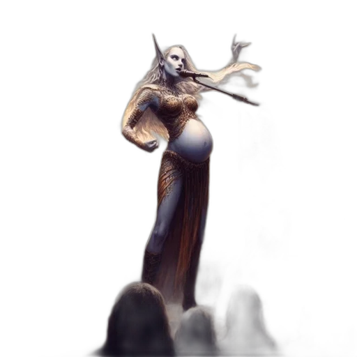 staff, dress, sword, creature transparent PNG cut-out