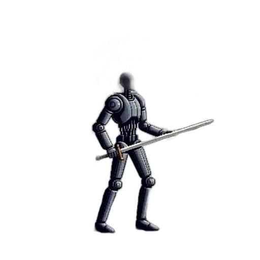 sword, staff, robot, weapon transparent PNG cut-out