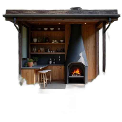 furniture, 3d render, photorealistic, fire transparent PNG cut-out