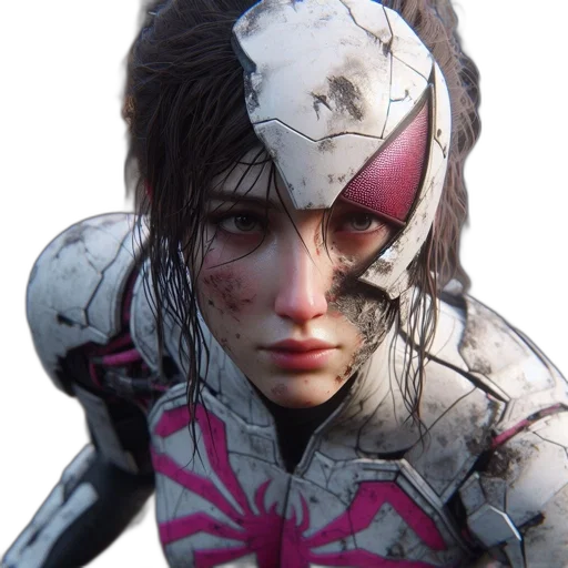 face, weapon, robot, concept art transparent PNG cut-out