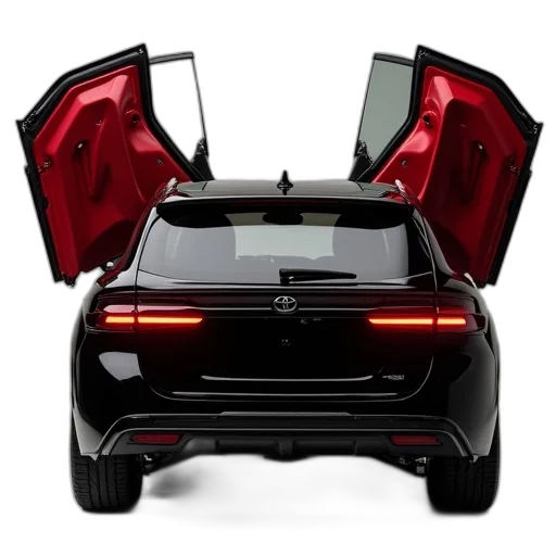 car, back, black, toyota transparent PNG cut-out