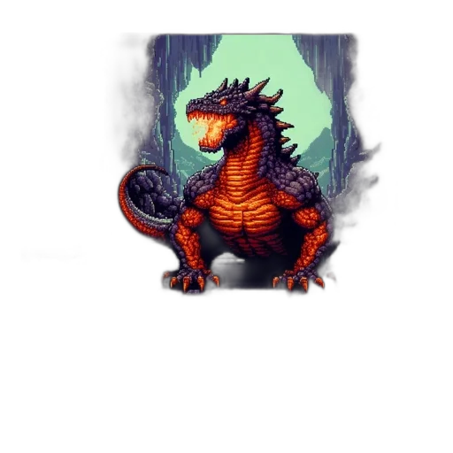 dragon, creature, animal, staff transparent PNG cut-out