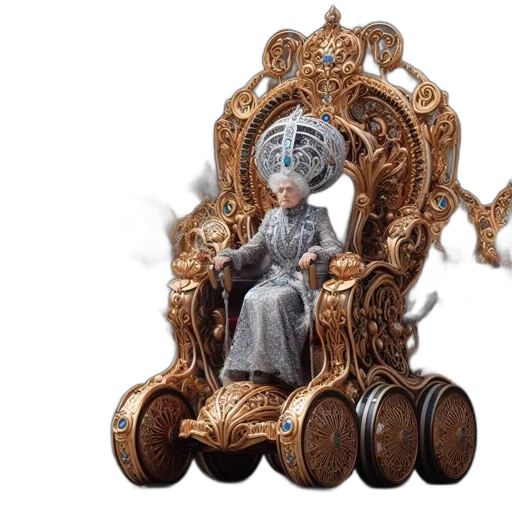 crown, furniture, jewelry, 3d render transparent PNG cut-out
