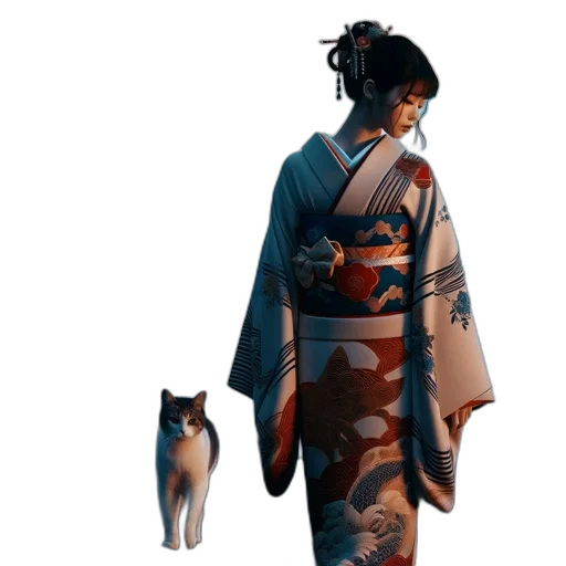 dress, staff, animal, concept art transparent PNG cut-out