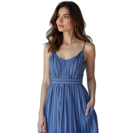 dress, blue, elegant, styler transparent PNG cut-out