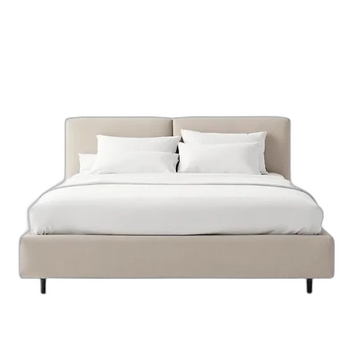 furniture, monochrome, minimalist, bed transparent PNG cut-out