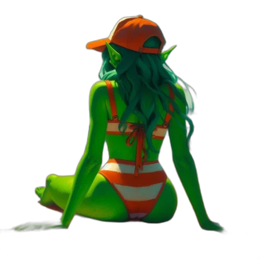 hat, dress, creature, robot transparent PNG cut-out
