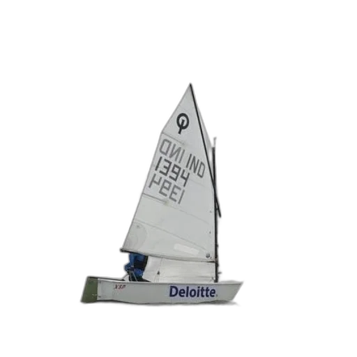 3d render, small, sailboat, word transparent PNG cut-out