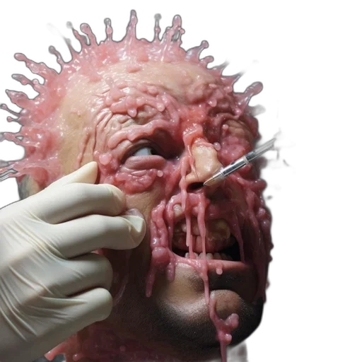 creature, face, mask, hair transparent PNG cut-out