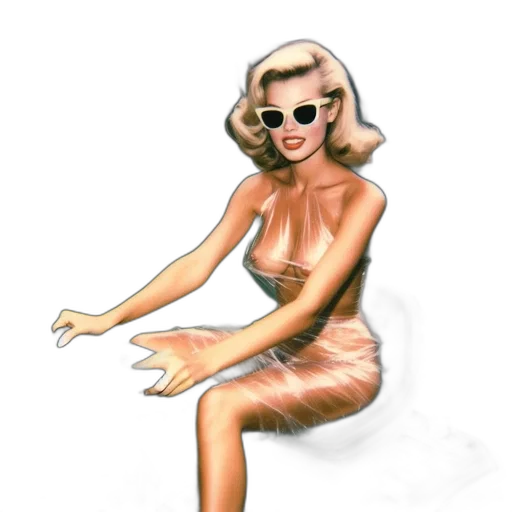 dress, jewelry, hair, staff transparent PNG cut-out