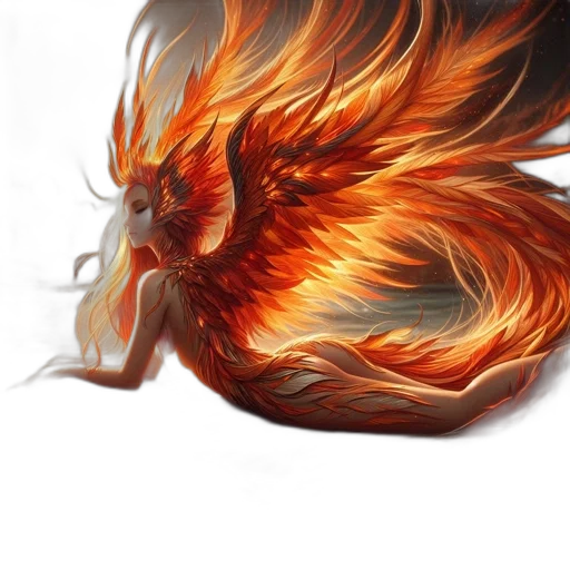 dragon, hair, animal, staff transparent PNG cut-out
