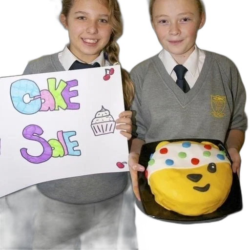 two, students, hold, sign transparent PNG cut-out