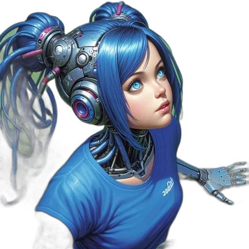 robot, face, staff, concept art transparent PNG cut-out