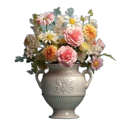 crown, flower, photorealistic, 3d render transparent PNG cut-out