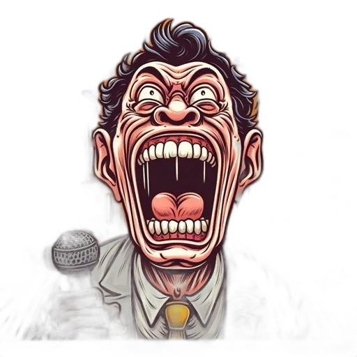 face, staff, cartoon, photorealistic transparent PNG cut-out