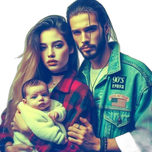 jacket, photorealistic, oil painting, vaporwave transparent PNG cut-out