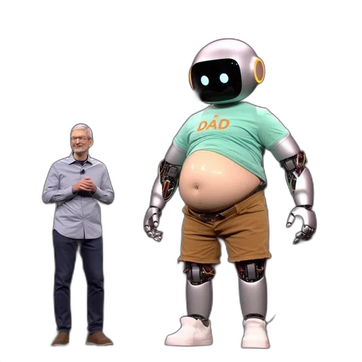 robot, concept art, 3d render, cartoon transparent PNG cut-out
