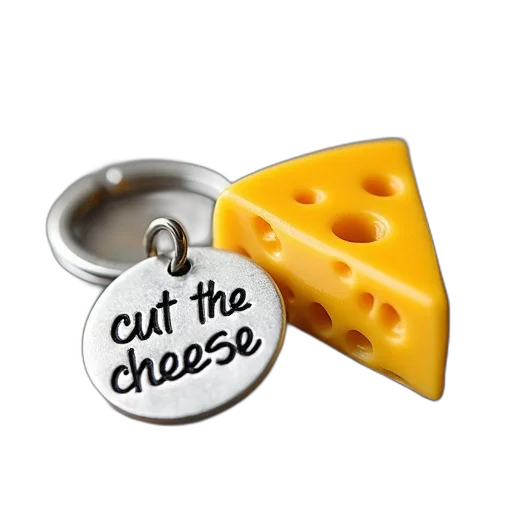 food, cut, cheese, keychain transparent PNG cut-out