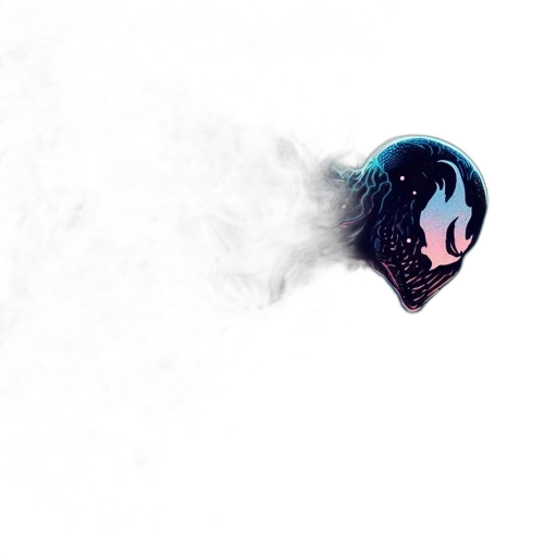 mask, dragon, hair, sword transparent PNG cut-out