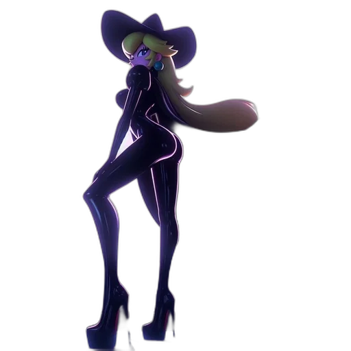 hat, staff, dress, creature transparent PNG cut-out