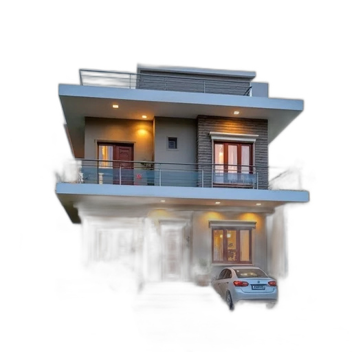 building, 3d render, photorealistic, concept art transparent PNG cut-out