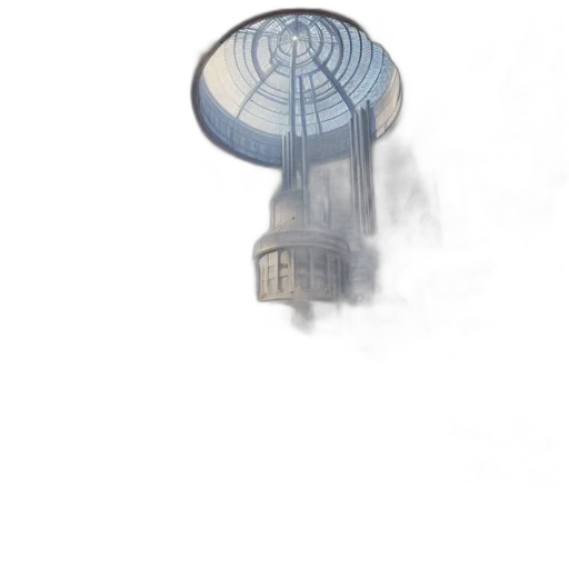 umbrella, hat, building, staff transparent PNG cut-out