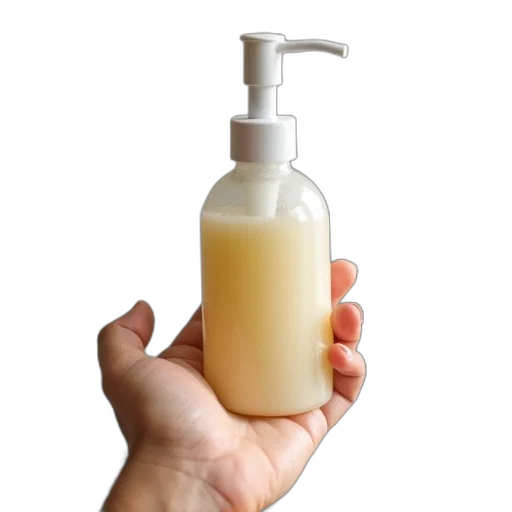 bottle, hair, hand, soap transparent PNG cut-out