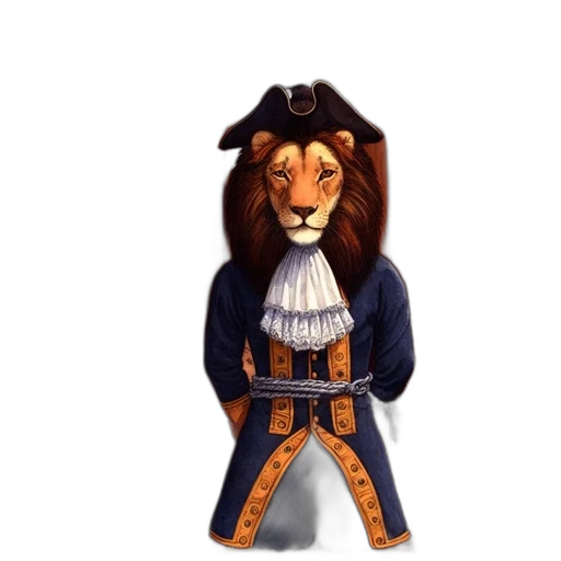 staff, jacket, animal, crown transparent PNG cut-out