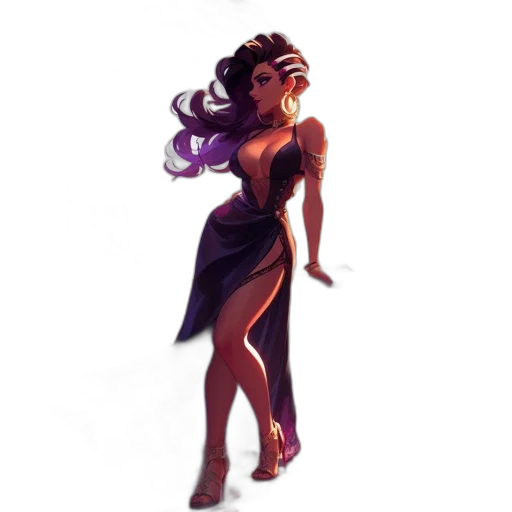 dress, staff, concept art, fantasy art transparent PNG cut-out