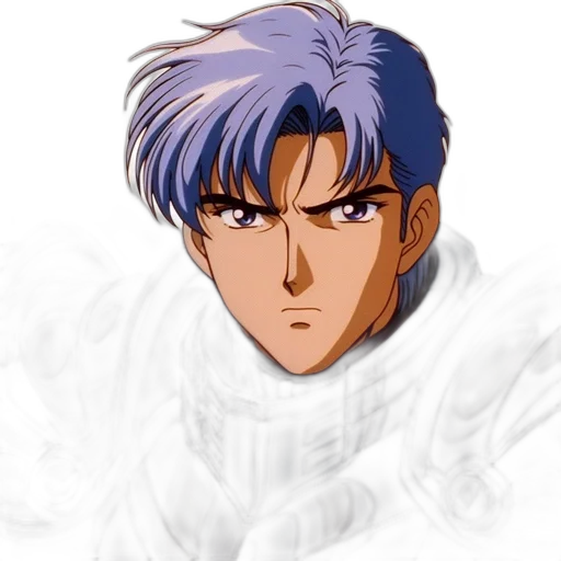 face, anime, vaporwave, pixel art transparent PNG cut-out