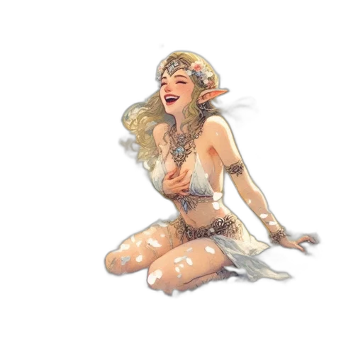 dress, jewelry, concept art, fantasy art transparent PNG cut-out