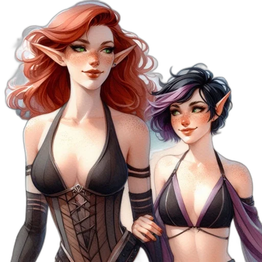 fantasy art, concept art, comic book art, watercolor transparent PNG cut-out