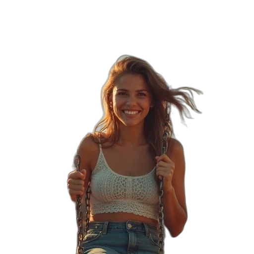 hair, staff, jacket, face transparent PNG cut-out