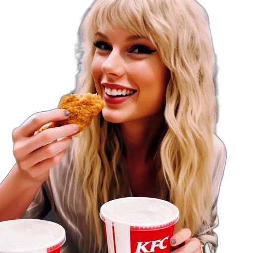 food, photorealistic, young, woman transparent PNG cut-out