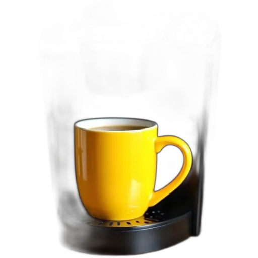 3d render, photorealistic, black, keurig transparent PNG cut-out