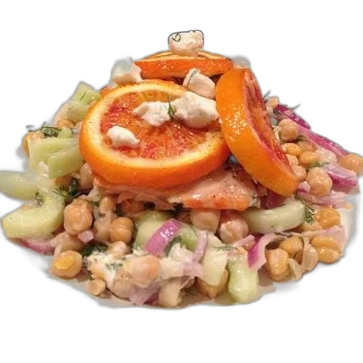 food, vibrant, salad, chickpeas transparent PNG cut-out