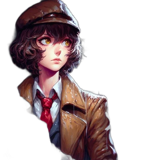 jacket, hat, face, staff transparent PNG cut-out