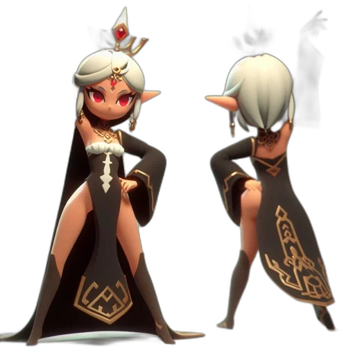 crown, staff, dress, concept art transparent PNG cut-out