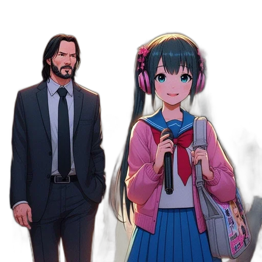 dress, face, creature, staff transparent PNG cut-out