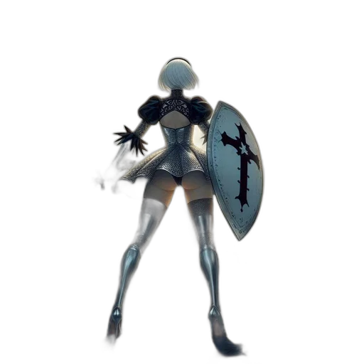 robot, weapon, staff, sword transparent PNG cut-out